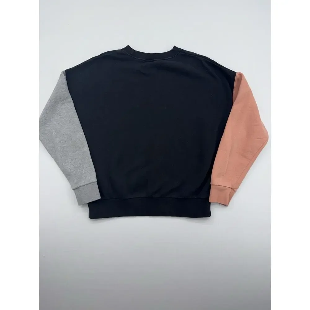 Nike NSW Women’s Spellout Black Pink Gray Long Sleeve Sweater Sweatshirt Small